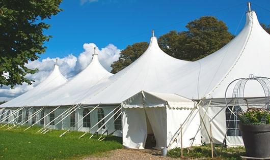 multiple portable restrooms for large-scale outdoor events, ensuring availability for all guests in Duluth, GA